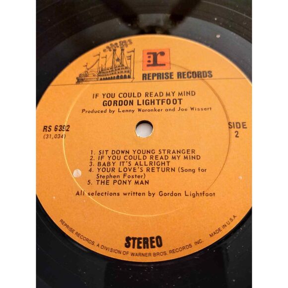 Gordon Lightfoot If You Could Read My Mind 1970 Reprise RS 6392 LP - Picture 6 of 6